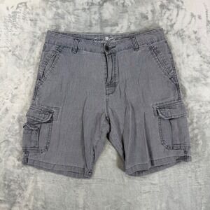 Paradise Collection Linen Cargo Shorts Men's Size 32 Gray Shorts Summer